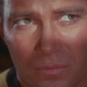 Captain Kirk looks concerned in the iconic Star Trek episode "Balance of Terror."